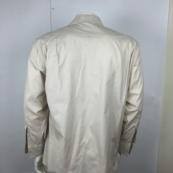 Calvin Klein Mens Size L Tan Long Dress Shirt - Picture 7 of 11